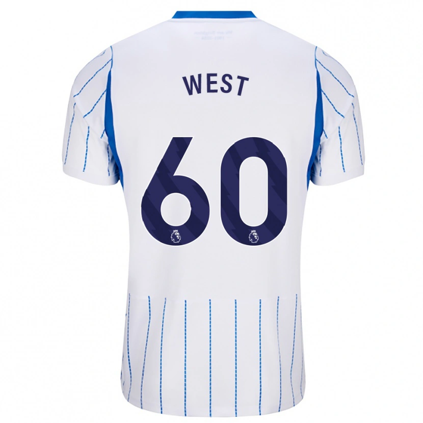 Danxen Mujer Camiseta Aidan West #60 Azuldodger Blanco 2ª Equipación 2026/27 La Camisa
