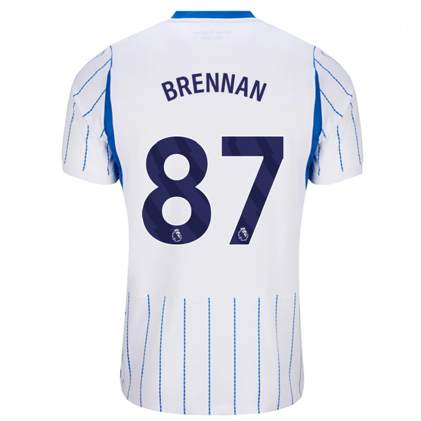 Danxen Mujer Camiseta Zach Brennan #87 Azuldodger Blanco 2ª Equipación 2026/27 La Camisa