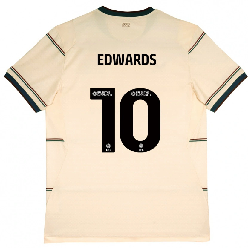 Danxen Mujer Camiseta Marcus Edwards #10 Beige Borgoña 2ª Equipación 2026/27 La Camisa
