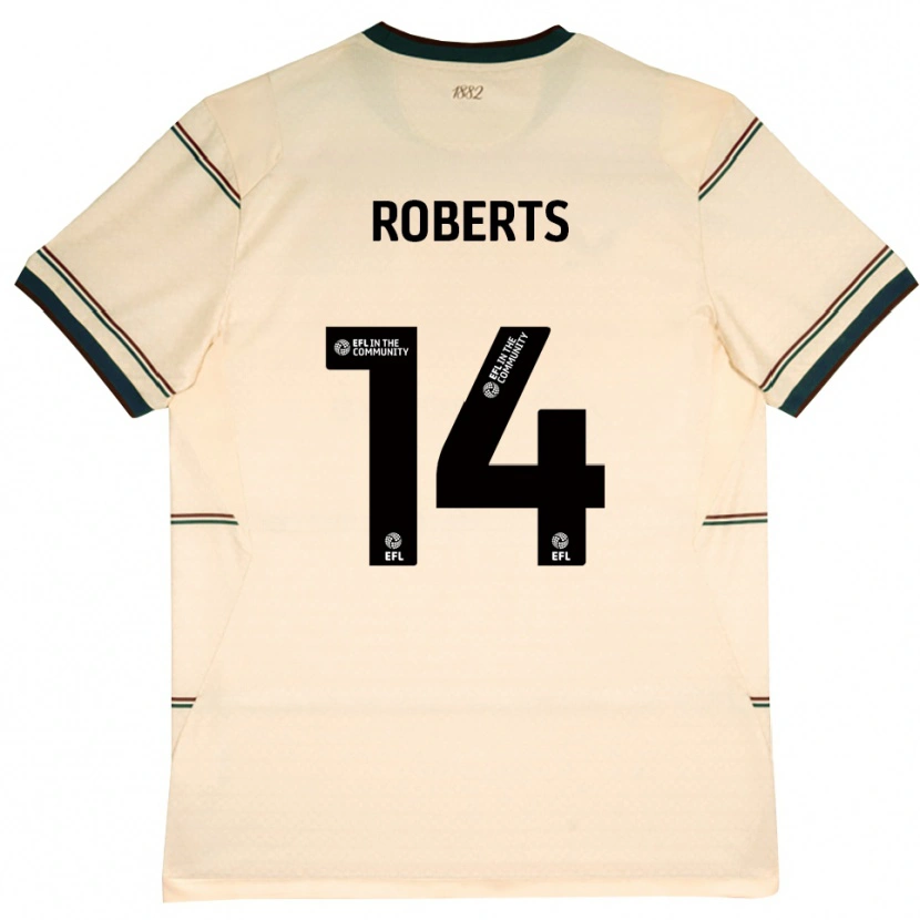 Danxen Mujer Camiseta Connor Roberts #14 Beige Borgoña 2ª Equipación 2026/27 La Camisa