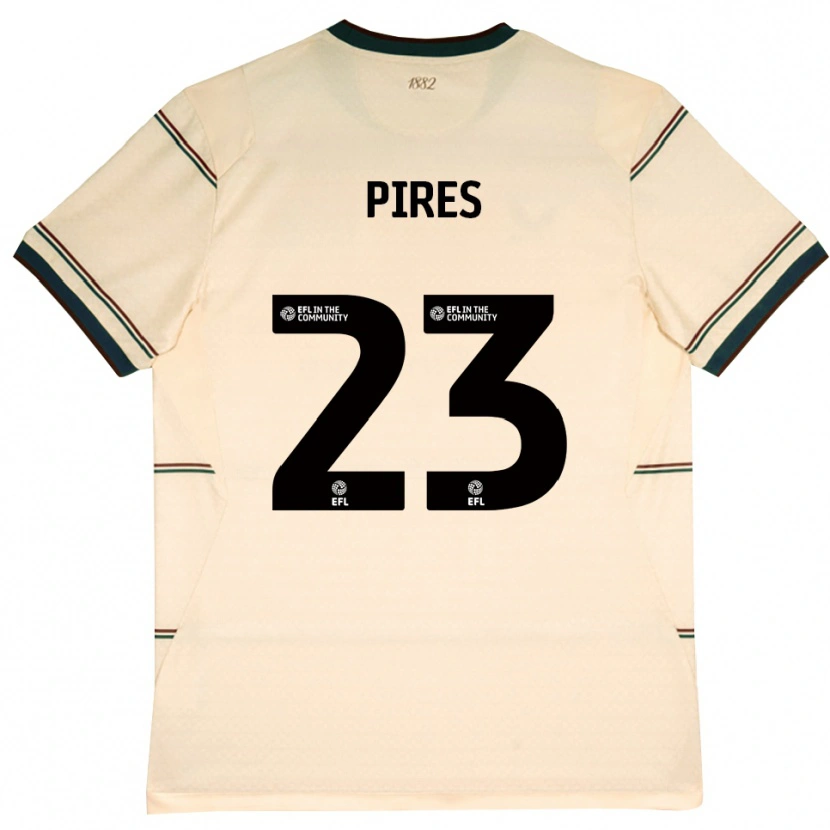 Danxen Mujer Camiseta Lucas Pires #23 Beige Borgoña 2ª Equipación 2026/27 La Camisa