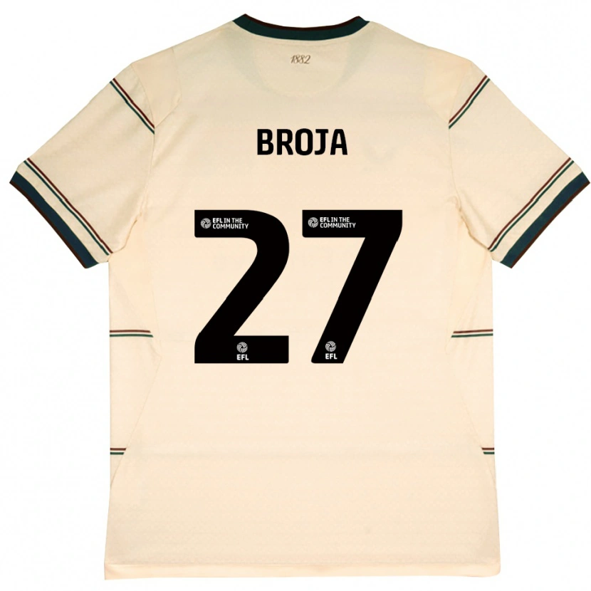 Danxen Mujer Camiseta Armando Broja #27 Beige Borgoña 2ª Equipación 2026/27 La Camisa