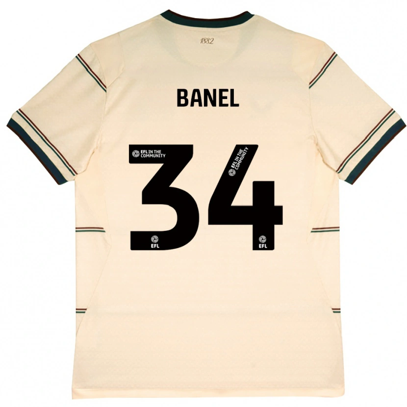 Danxen Mujer Camiseta Jaydon Banel #34 Beige Borgoña 2ª Equipación 2026/27 La Camisa
