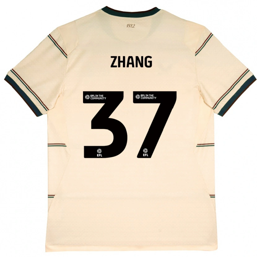 Danxen Mujer Camiseta Jiaming Zhang #37 Beige Borgoña 2ª Equipación 2026/27 La Camisa