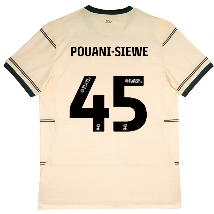 Danxen Mujer Camiseta Brandon Pouani #45 Beige Borgoña 2ª Equipación 2026/27 La Camisa