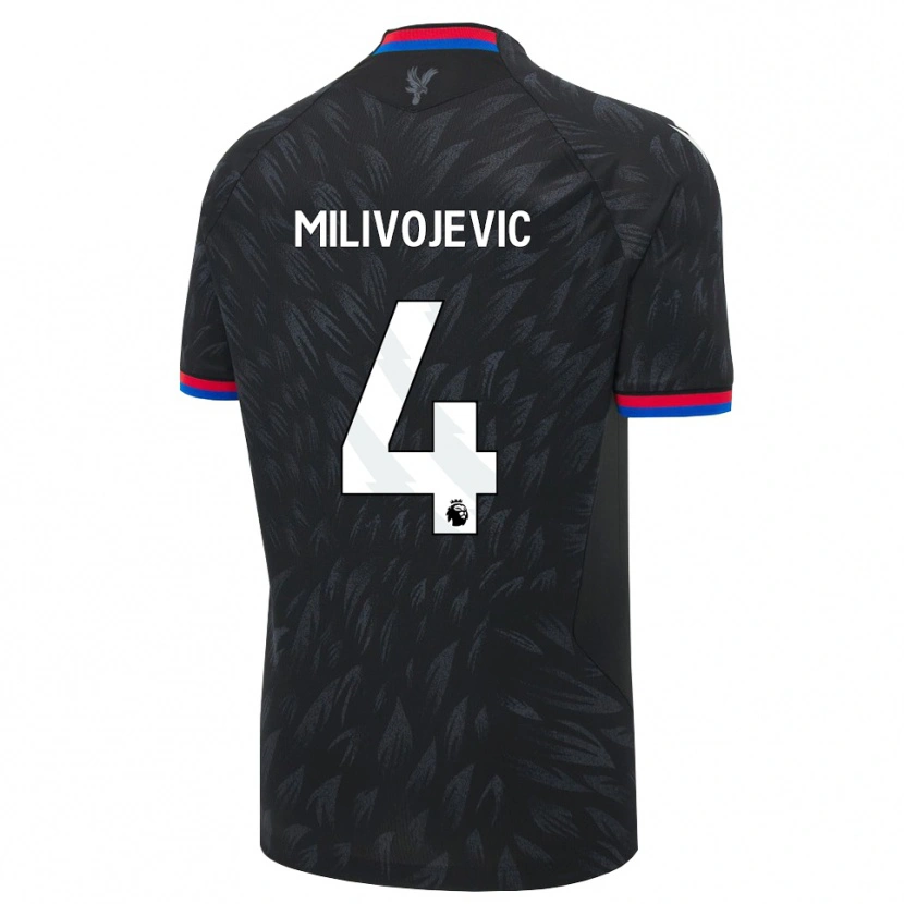 Danxen Mujer Camiseta Luka Milivojevic #4 Negro Azul Rojo 2ª Equipación 2026/27 La Camisa