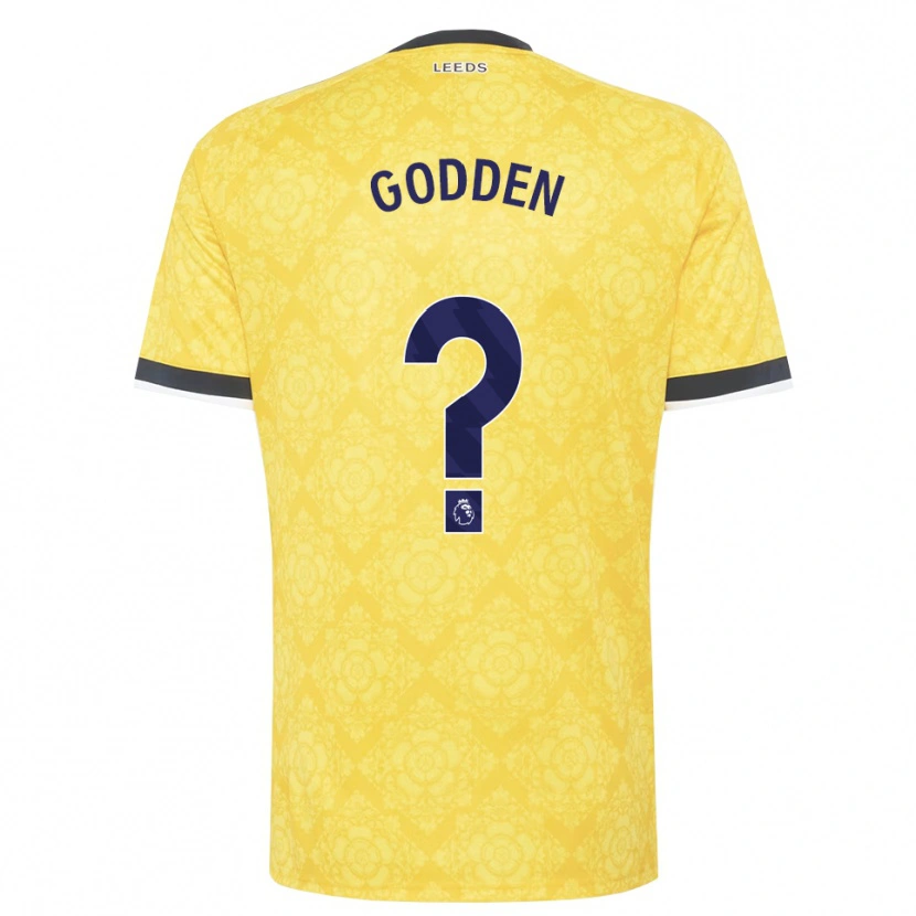 Danxen Mujer Camiseta Scott Godden #0 Amarillo Blanco Negro 2ª Equipación 2026/27 La Camisa