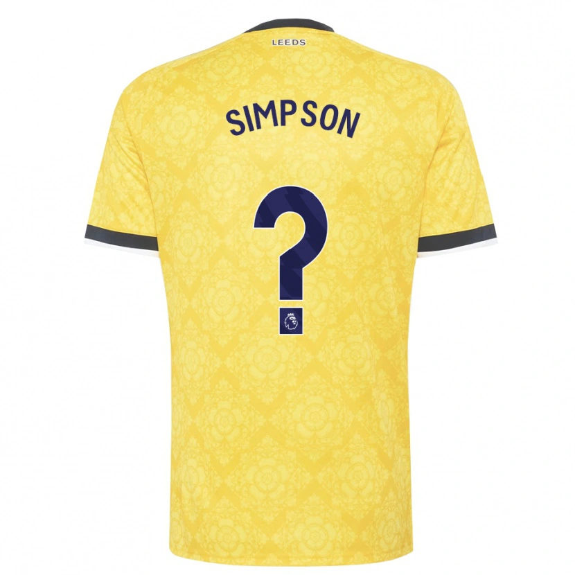 Danxen Mujer Camiseta Carrie Simpson #0 Amarillo Blanco Negro 2ª Equipación 2026/27 La Camisa