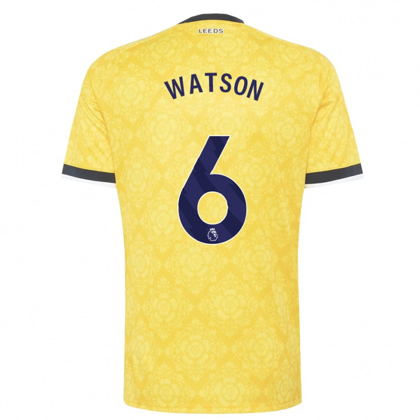 Danxen Mujer Camiseta Jacob Watson #6 Amarillo Blanco Negro 2ª Equipación 2026/27 La Camisa