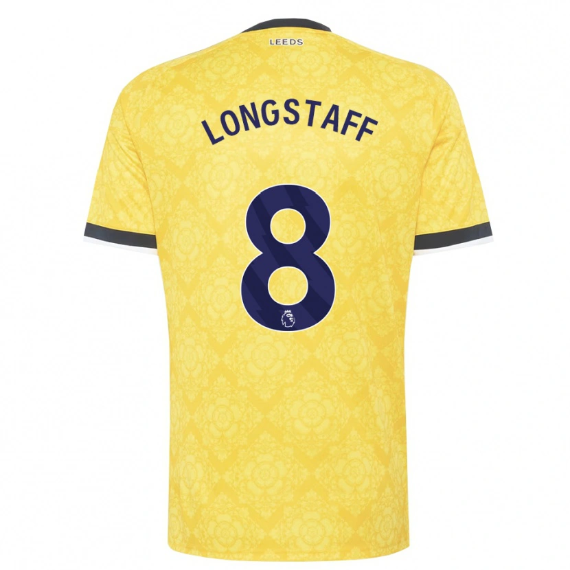 Danxen Mujer Camiseta Sean Longstaff #8 Amarillo Blanco Negro 2ª Equipación 2026/27 La Camisa