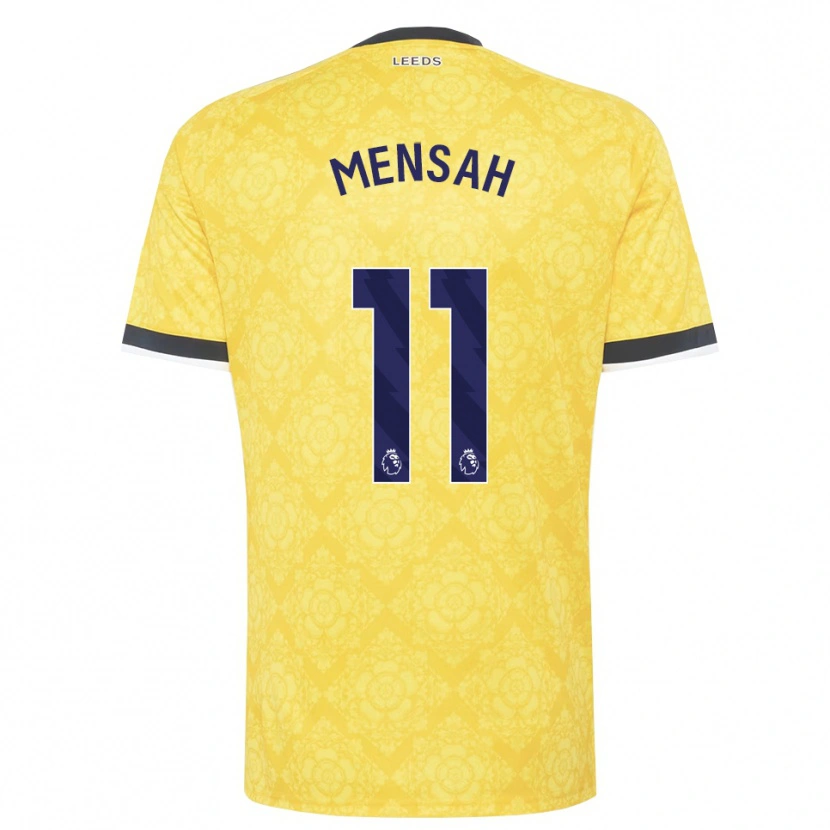 Danxen Mujer Camiseta Kenneth Mensah #11 Amarillo Blanco Negro 2ª Equipación 2026/27 La Camisa