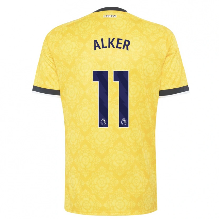 Danxen Mujer Camiseta Samuel Alker #11 Amarillo Blanco Negro 2ª Equipación 2026/27 La Camisa