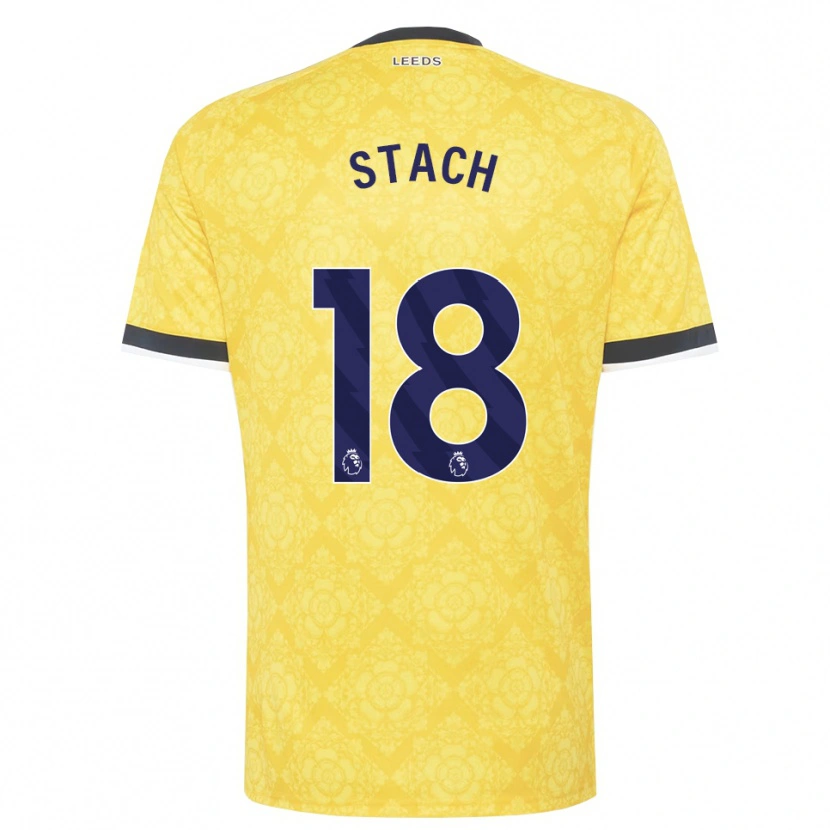 Danxen Mujer Camiseta Anton Stach #18 Amarillo Blanco Negro 2ª Equipación 2026/27 La Camisa
