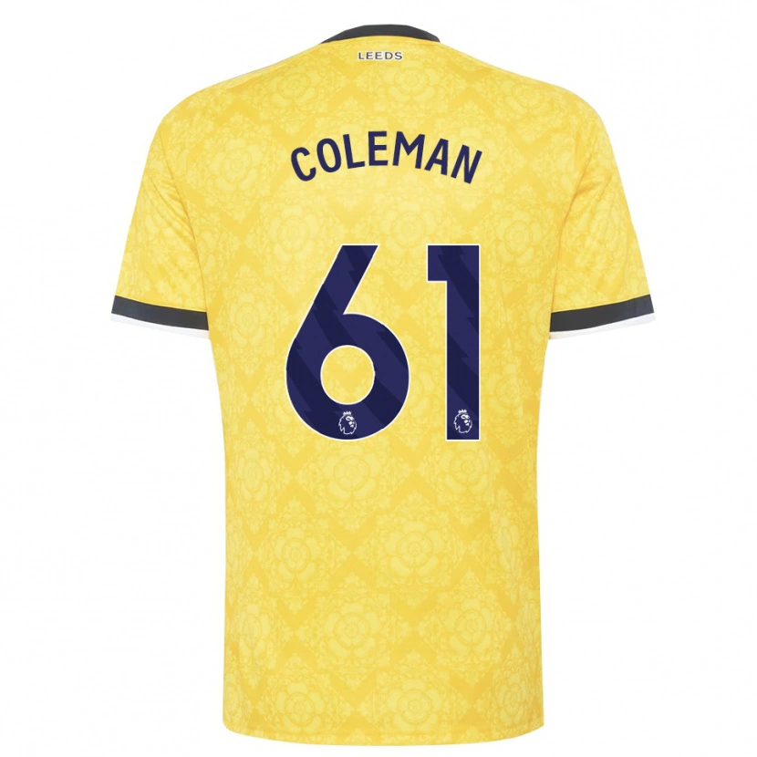 Danxen Mujer Camiseta Cian Coleman #61 Amarillo Blanco Negro 2ª Equipación 2026/27 La Camisa