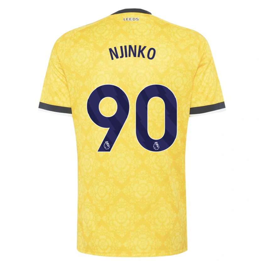 Danxen Mujer Camiseta Carrick Njinko #90 Amarillo Blanco Negro 2ª Equipación 2026/27 La Camisa
