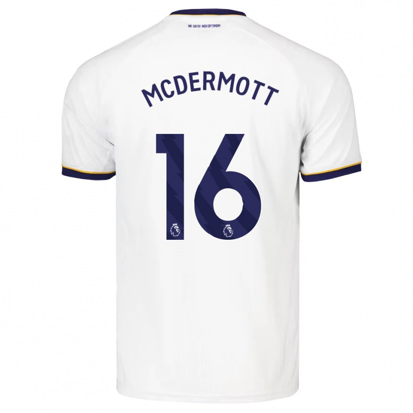 Danxen Mujer Camiseta Tom Mcdermott #16 Azulmedianoche Blanco Amarillo 2ª Equipación 2026/27 La Camisa