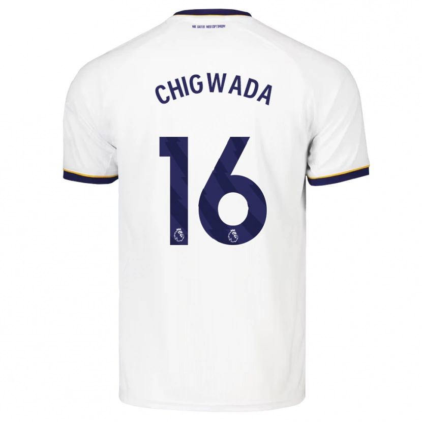 Danxen Mujer Camiseta Josh Chigwada #16 Azulmedianoche Blanco Amarillo 2ª Equipación 2026/27 La Camisa