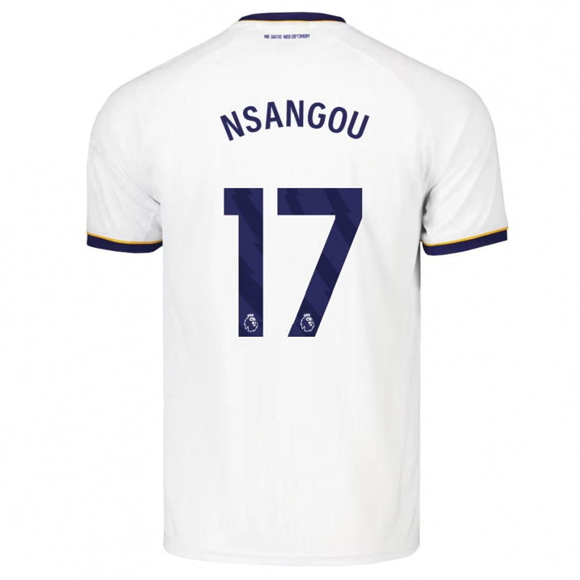 Danxen Mujer Camiseta Jonathan Nsangou #17 Azulmedianoche Blanco Amarillo 2ª Equipación 2026/27 La Camisa
