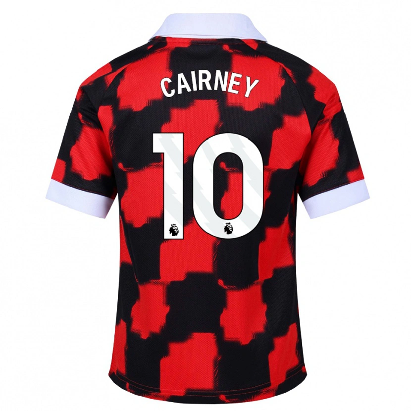 Danxen Mujer Camiseta Tom Cairney #10 Rojo Blanco Negro 2ª Equipación 2026/27 La Camisa