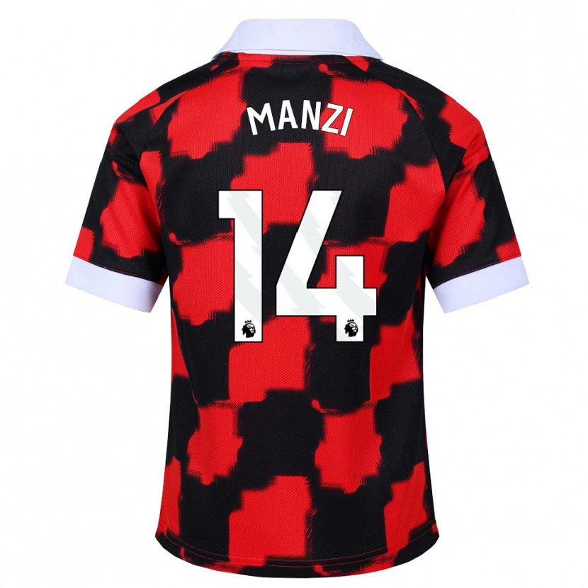 Danxen Mujer Camiseta Sophie Manzi #14 Rojo Blanco Negro 2ª Equipación 2026/27 La Camisa