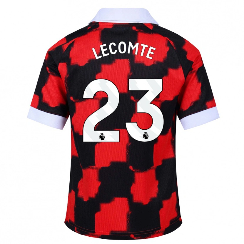 Danxen Mujer Camiseta Benjamin Lecomte #23 Rojo Blanco Negro 2ª Equipación 2026/27 La Camisa