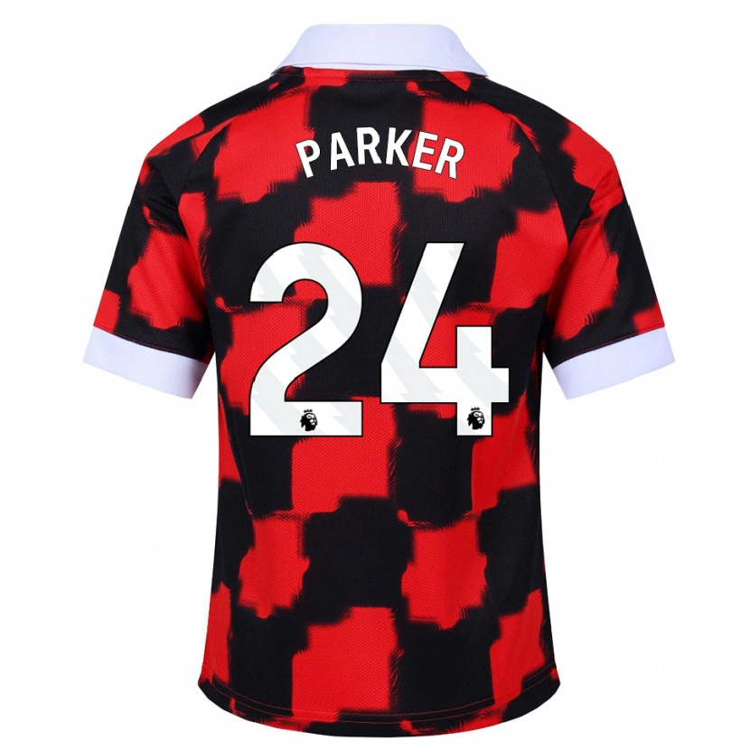 Danxen Mujer Camiseta Beau Parker #24 Rojo Blanco Negro 2ª Equipación 2026/27 La Camisa