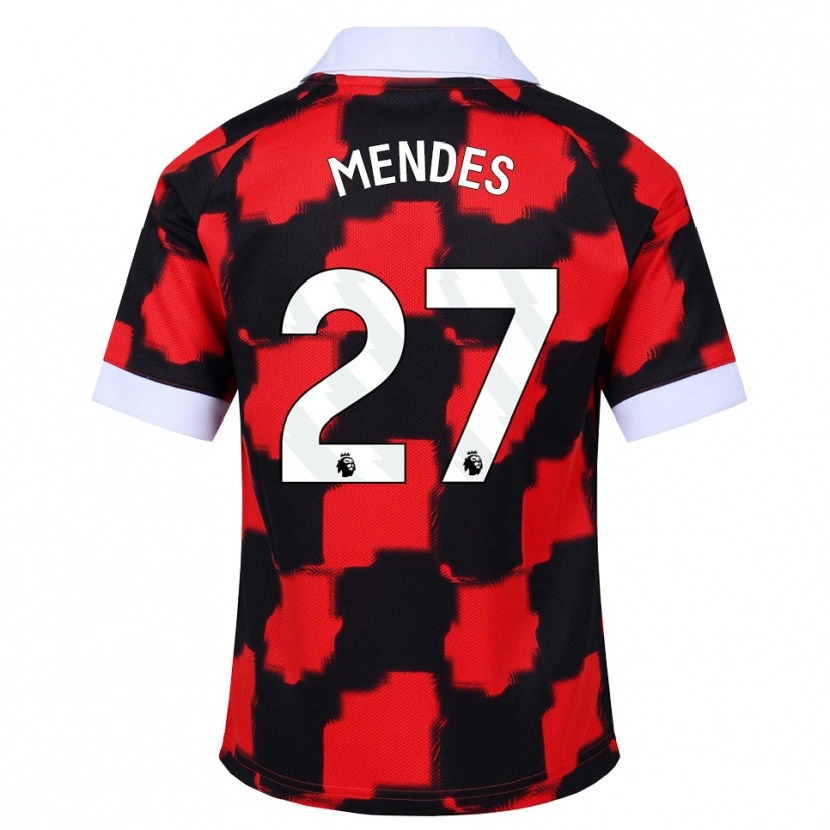 Danxen Mujer Camiseta Megalie Mendes #27 Rojo Blanco Negro 2ª Equipación 2026/27 La Camisa