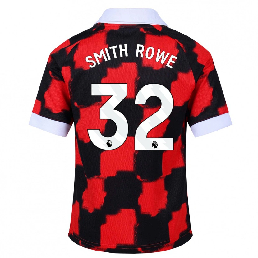 Danxen Mujer Camiseta Emile Smith Rowe #32 Rojo Blanco Negro 2ª Equipación 2026/27 La Camisa