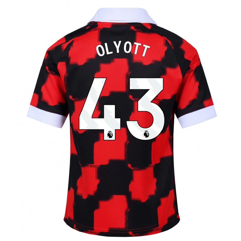 Danxen Mujer Camiseta Tom Olyott #43 Rojo Blanco Negro 2ª Equipación 2026/27 La Camisa