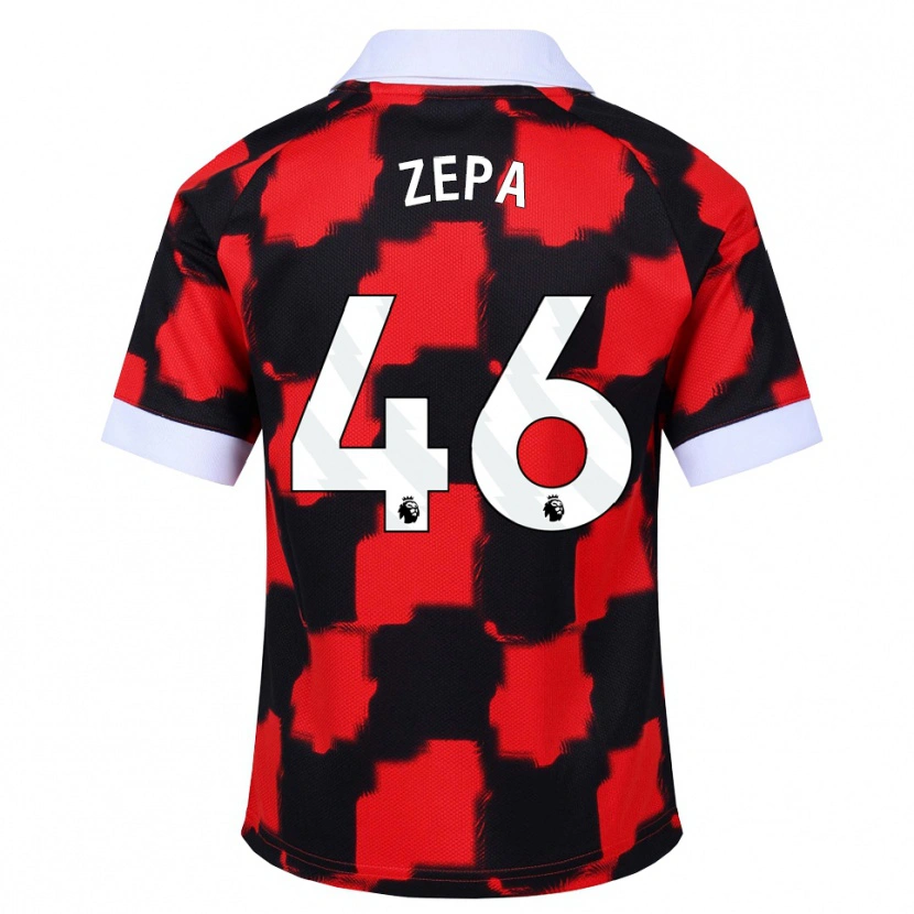Danxen Mujer Camiseta Macauley Zepa #46 Rojo Blanco Negro 2ª Equipación 2026/27 La Camisa