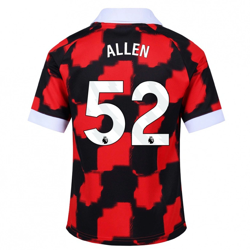 Danxen Mujer Camiseta Michael Allen #52 Rojo Blanco Negro 2ª Equipación 2026/27 La Camisa