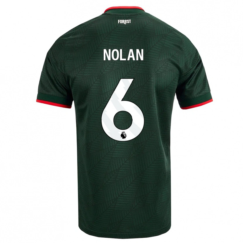 Danxen Mujer Camiseta Sonny Nolan #6 Verdeoscuro Rojo 2ª Equipación 2026/27 La Camisa