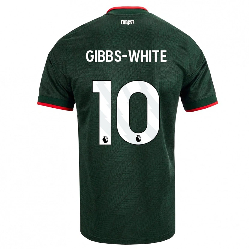 Danxen Mujer Camiseta Morgan Gibbs-White #10 Verdeoscuro Rojo 2ª Equipación 2026/27 La Camisa