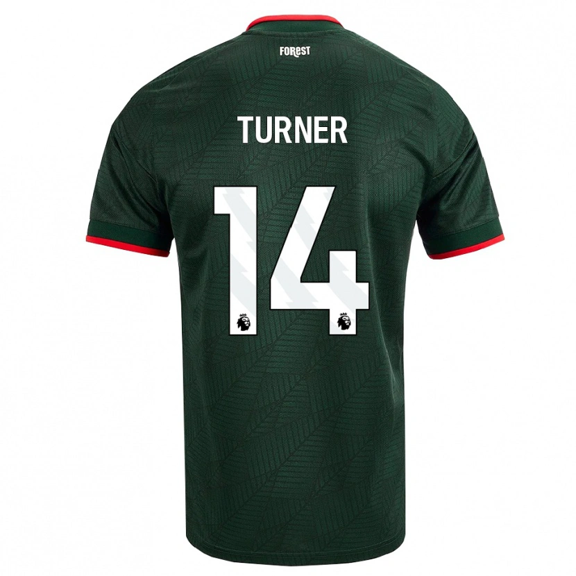 Danxen Mujer Camiseta Luca Turner #14 Verdeoscuro Rojo 2ª Equipación 2026/27 La Camisa