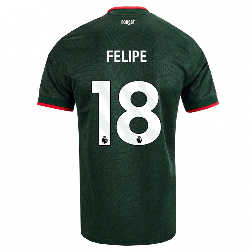 Danxen Mujer Camiseta Felipe #18 Verdeoscuro Rojo 2ª Equipación 2026/27 La Camisa