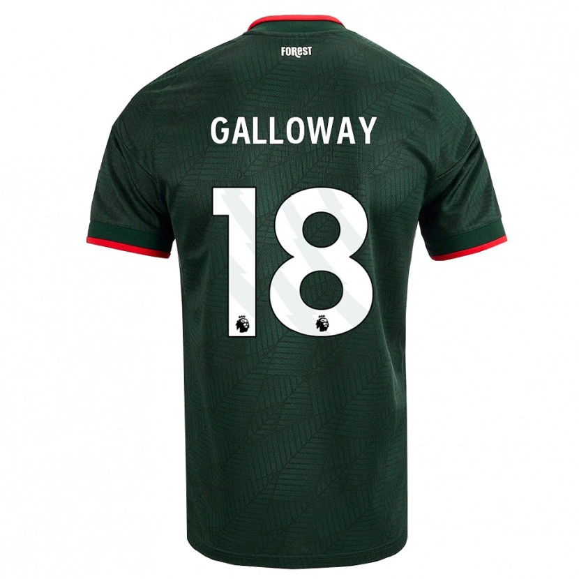 Danxen Mujer Camiseta Bridget Galloway #18 Verdeoscuro Rojo 2ª Equipación 2026/27 La Camisa