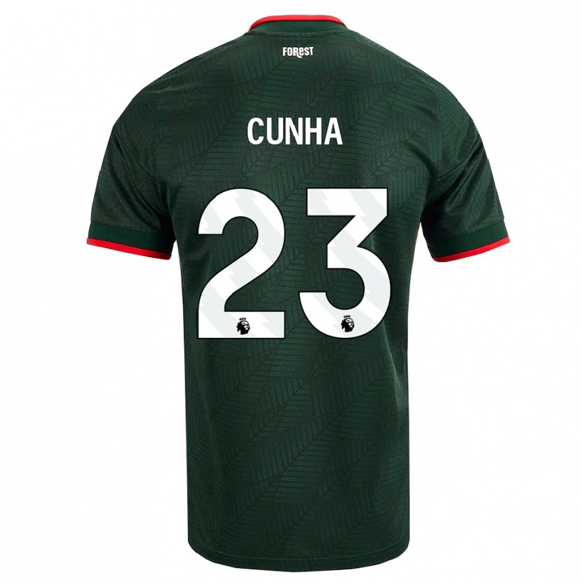 Danxen Mujer Camiseta Jair Cunha #23 Verdeoscuro Rojo 2ª Equipación 2026/27 La Camisa