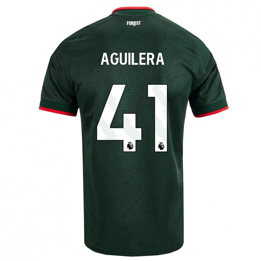 Danxen Mujer Camiseta Brandon Aguilera #41 Verdeoscuro Rojo 2ª Equipación 2026/27 La Camisa
