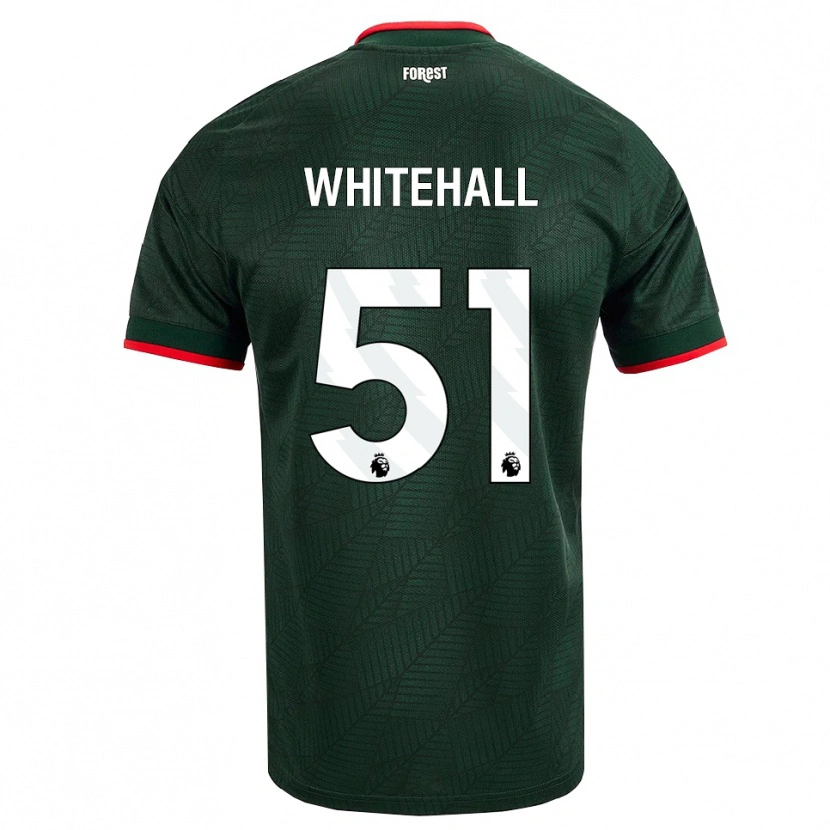 Danxen Mujer Camiseta Archie Whitehall #51 Verdeoscuro Rojo 2ª Equipación 2026/27 La Camisa