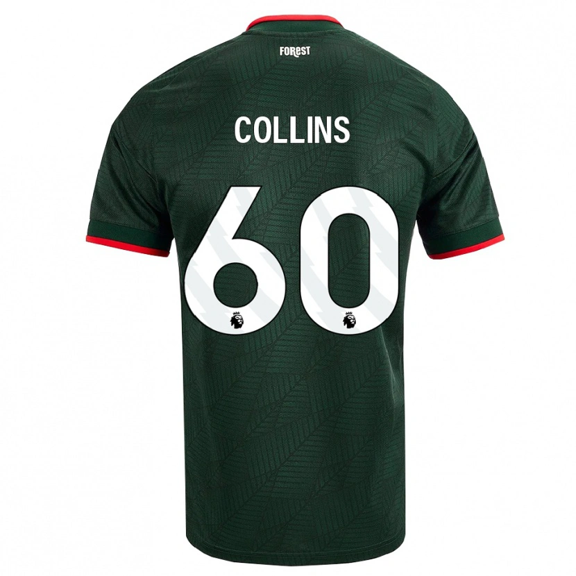 Danxen Mujer Camiseta Sam Collins #60 Verdeoscuro Rojo 2ª Equipación 2026/27 La Camisa