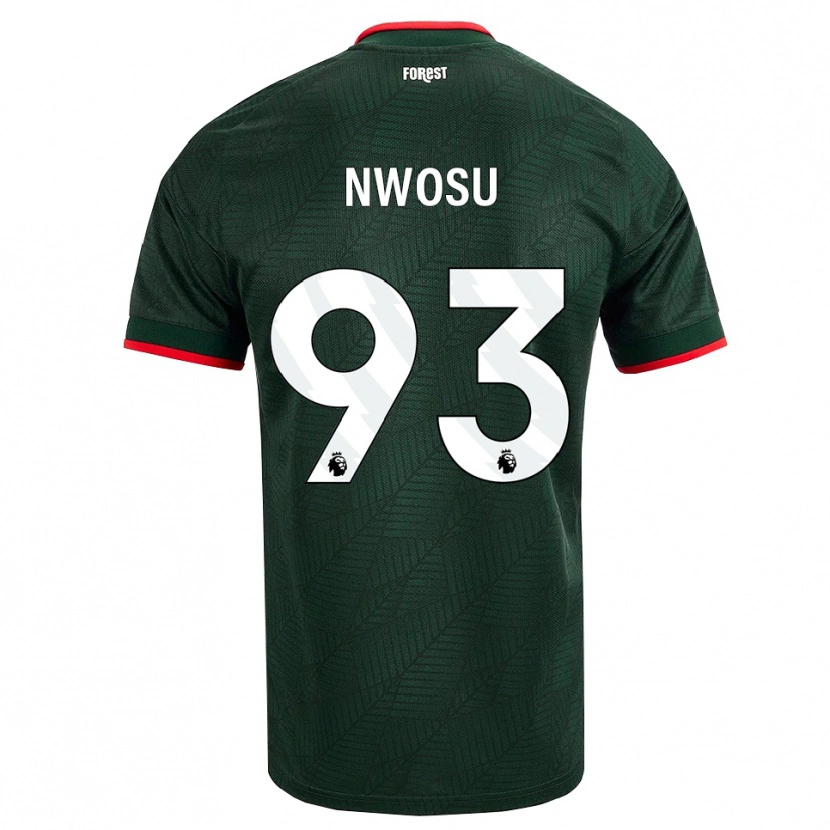 Danxen Mujer Camiseta Chinaza Nwosu #93 Verdeoscuro Rojo 2ª Equipación 2026/27 La Camisa