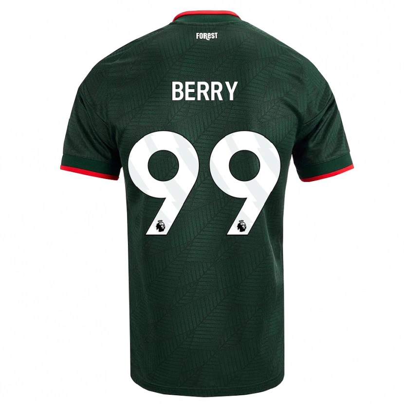 Danxen Mujer Camiseta Adam Berry #99 Verdeoscuro Rojo 2ª Equipación 2026/27 La Camisa