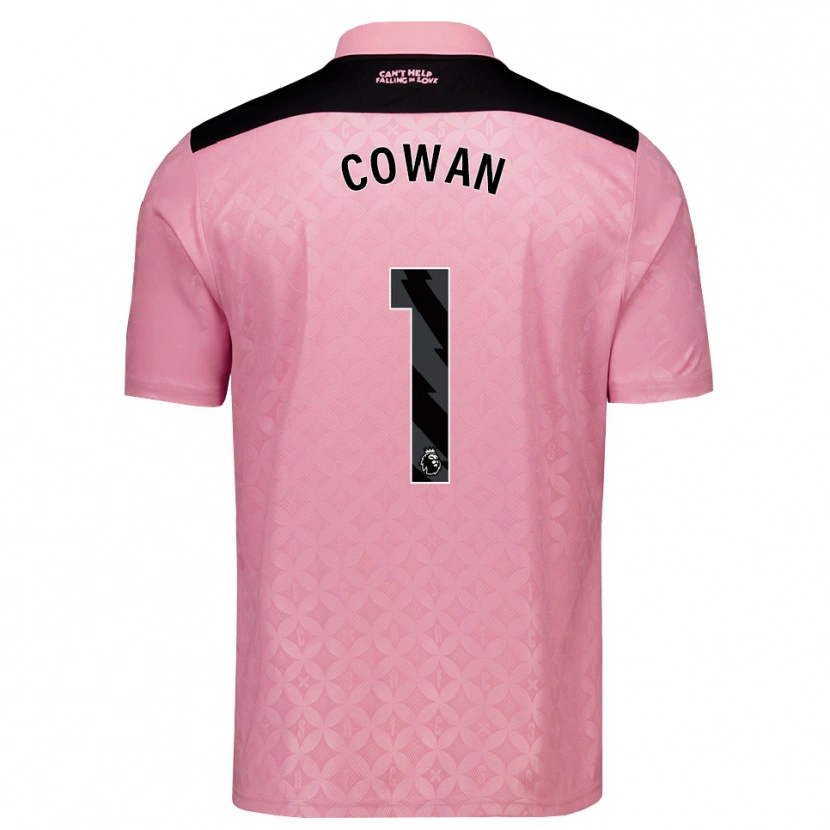 Danxen Mujer Camiseta Joe Cowan #1 Rosaclaro Negro 2ª Equipación 2026/27 La Camisa