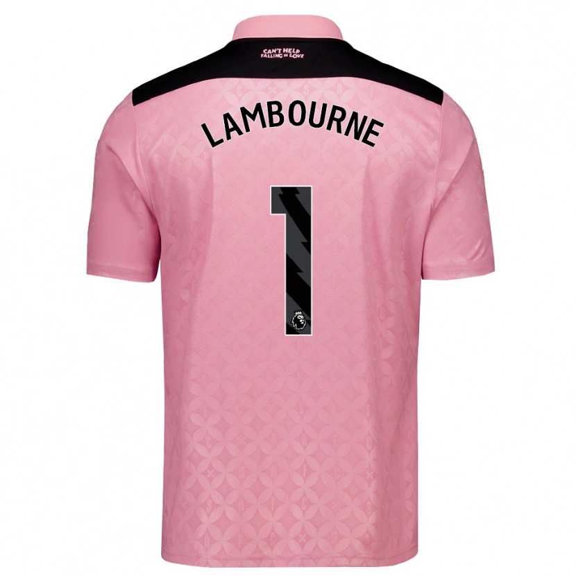 Danxen Mujer Camiseta Demi Lambourne #1 Rosaclaro Negro 2ª Equipación 2026/27 La Camisa
