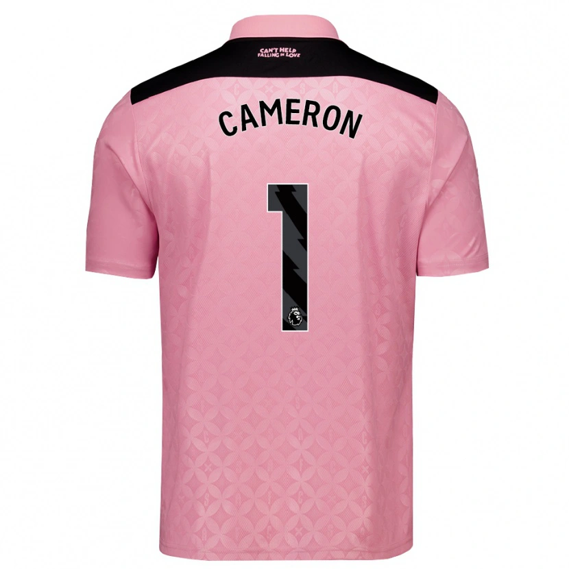 Danxen Mujer Camiseta Dan Cameron #1 Rosaclaro Negro 2ª Equipación 2026/27 La Camisa