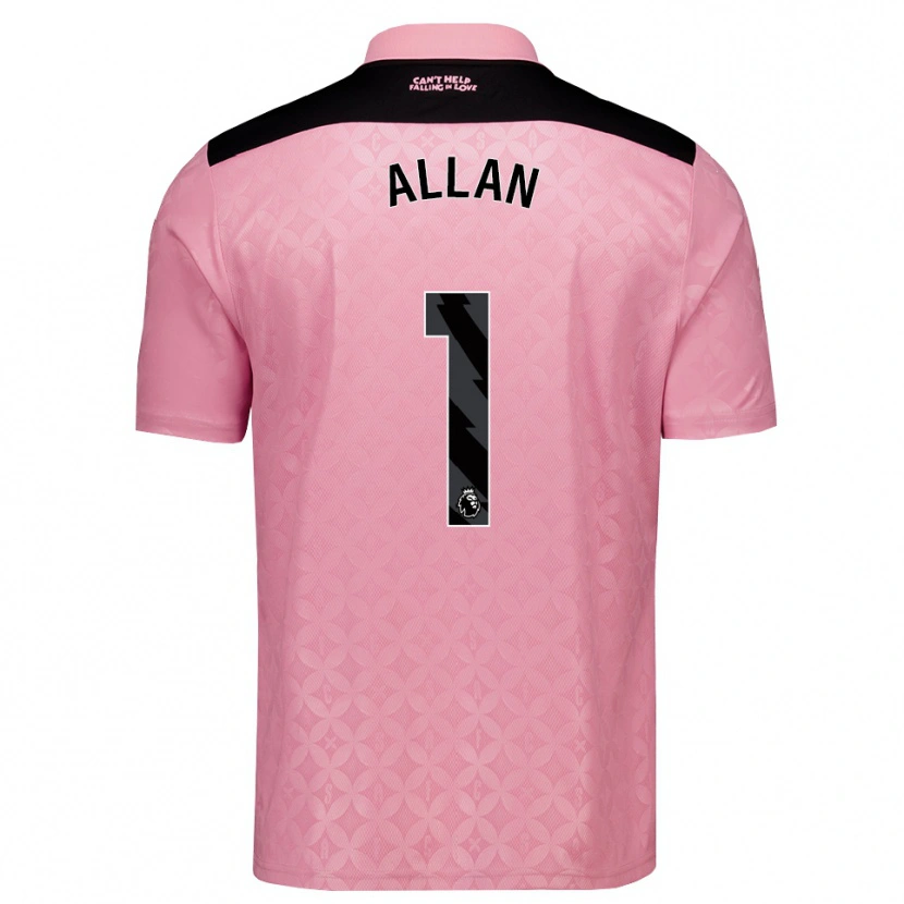 Danxen Mujer Camiseta Isaac Allan #1 Rosaclaro Negro 2ª Equipación 2026/27 La Camisa
