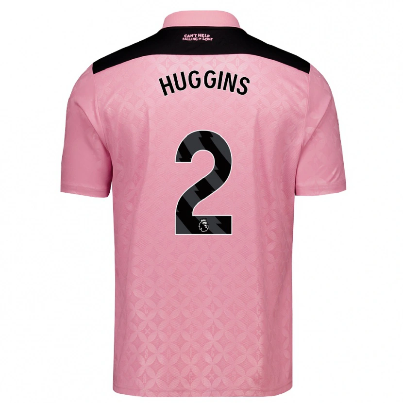 Danxen Mujer Camiseta Niall Huggins #2 Rosaclaro Negro 2ª Equipación 2026/27 La Camisa