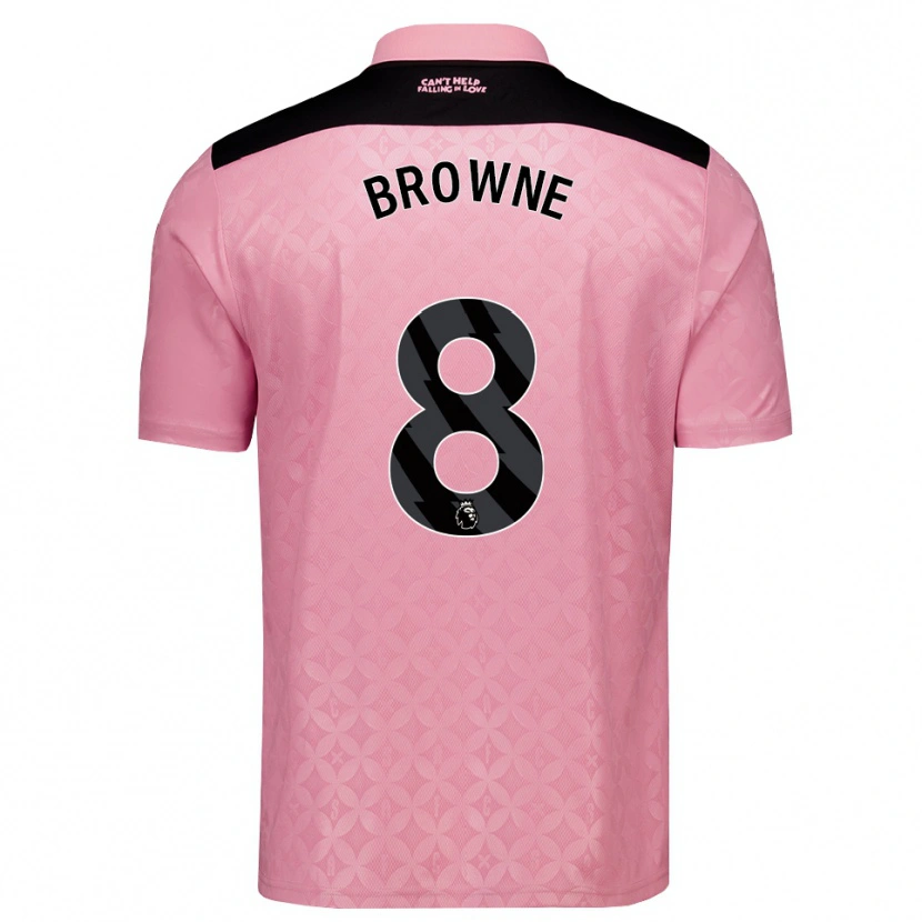 Danxen Mujer Camiseta Alan Browne #8 Rosaclaro Negro 2ª Equipación 2026/27 La Camisa