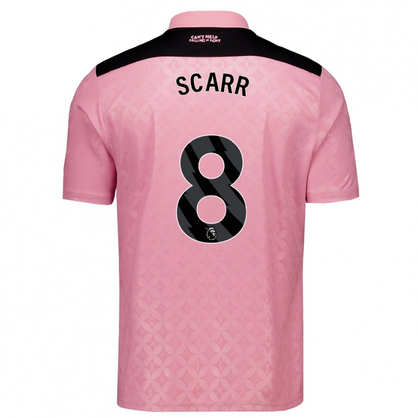 Danxen Mujer Camiseta Emily Scarr #8 Rosaclaro Negro 2ª Equipación 2026/27 La Camisa