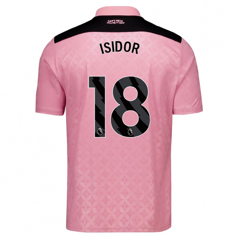 Danxen Mujer Camiseta Wilson Isidor #18 Rosaclaro Negro 2ª Equipación 2026/27 La Camisa